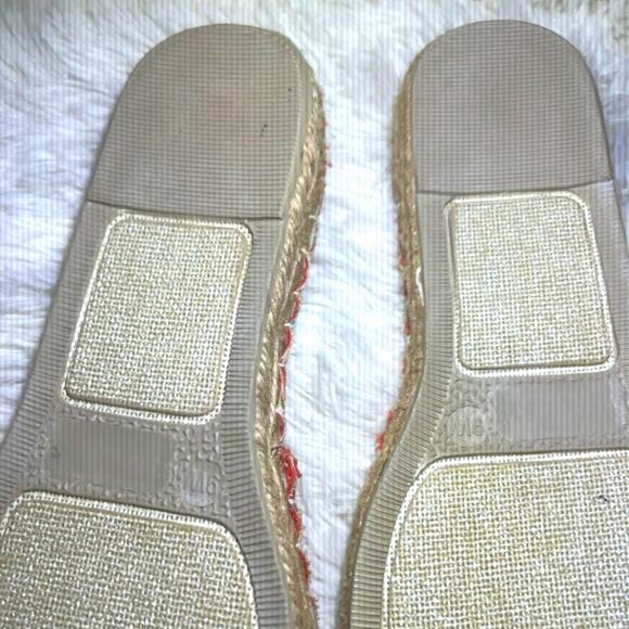 Lane Bryant Women's Flats Shoes Striped Multicolored Open Toe Size 9W - Picture 6 of 6